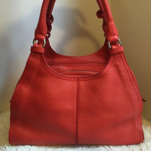 💕Cole Hann Red Pebbled Leather Shoulder Bag - Picture 2 of 8